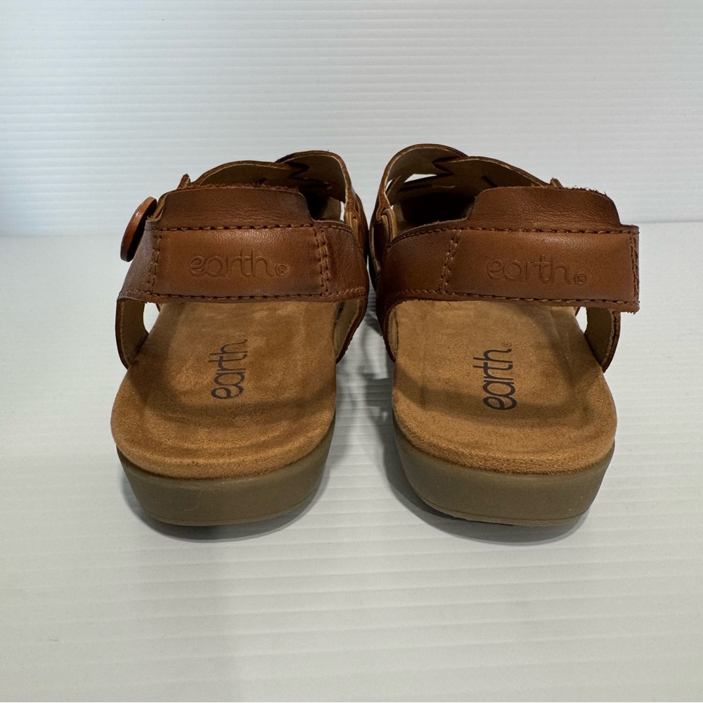 Earth Belita Brown Leather Fisherman Sandals Size 8 1/2 - Picture 6 of 16
